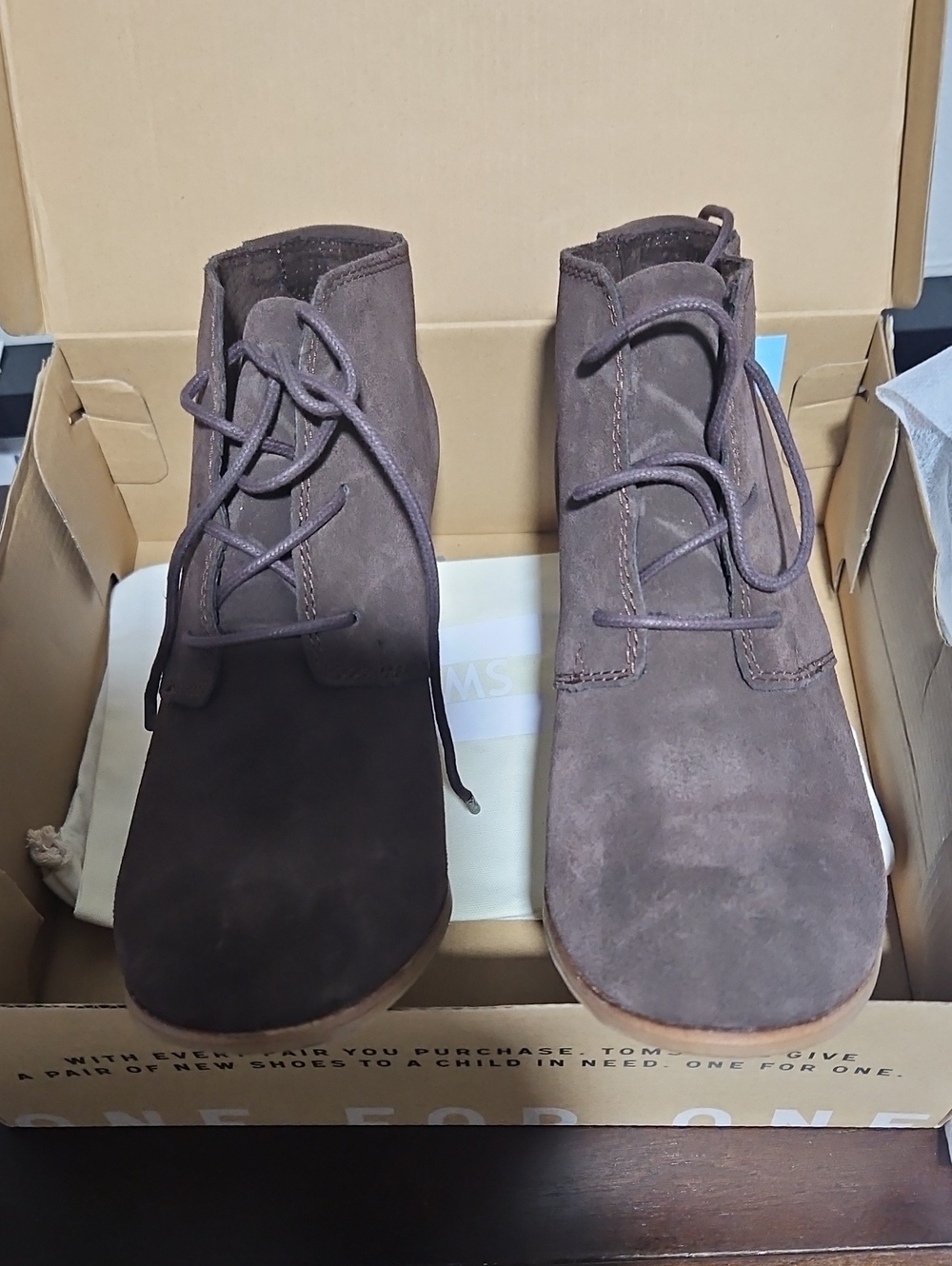 Toms Women's Lace-Up Suede Ankle Boots - Dark Brown